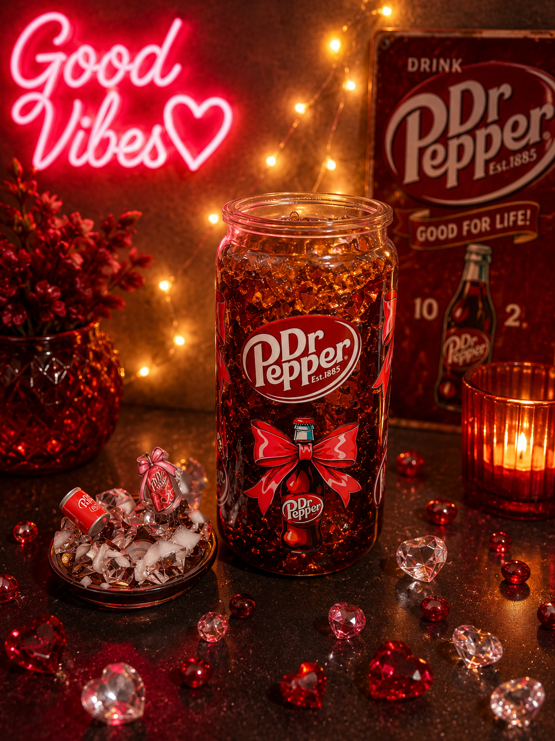 Dr Pepper Lover Acrylic Faux Ice Tumbler β€οΈβ¨