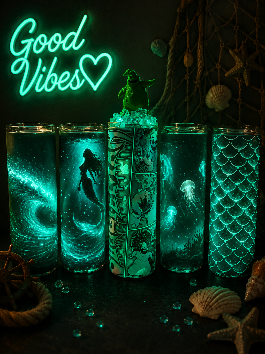 Glow Ocean Collection Stainless Steel Tumblers šāØ
