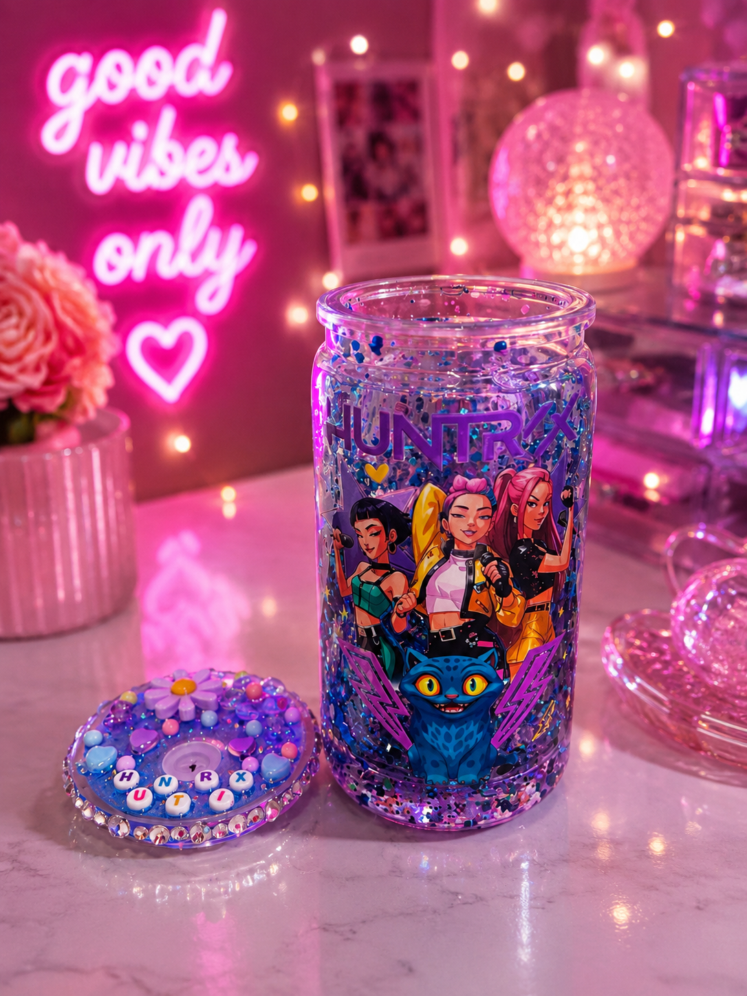 Huntrix Acrylic Glitter Tumbler πβ‘