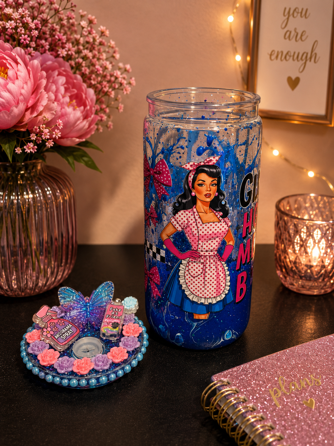 Clean House Messy B*tch Acrylic Lava Tumbler πβ¨