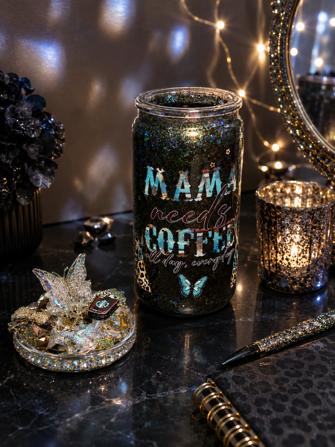Mama Needs Coffee Acrylic Waterfall Tumbler ββ¨