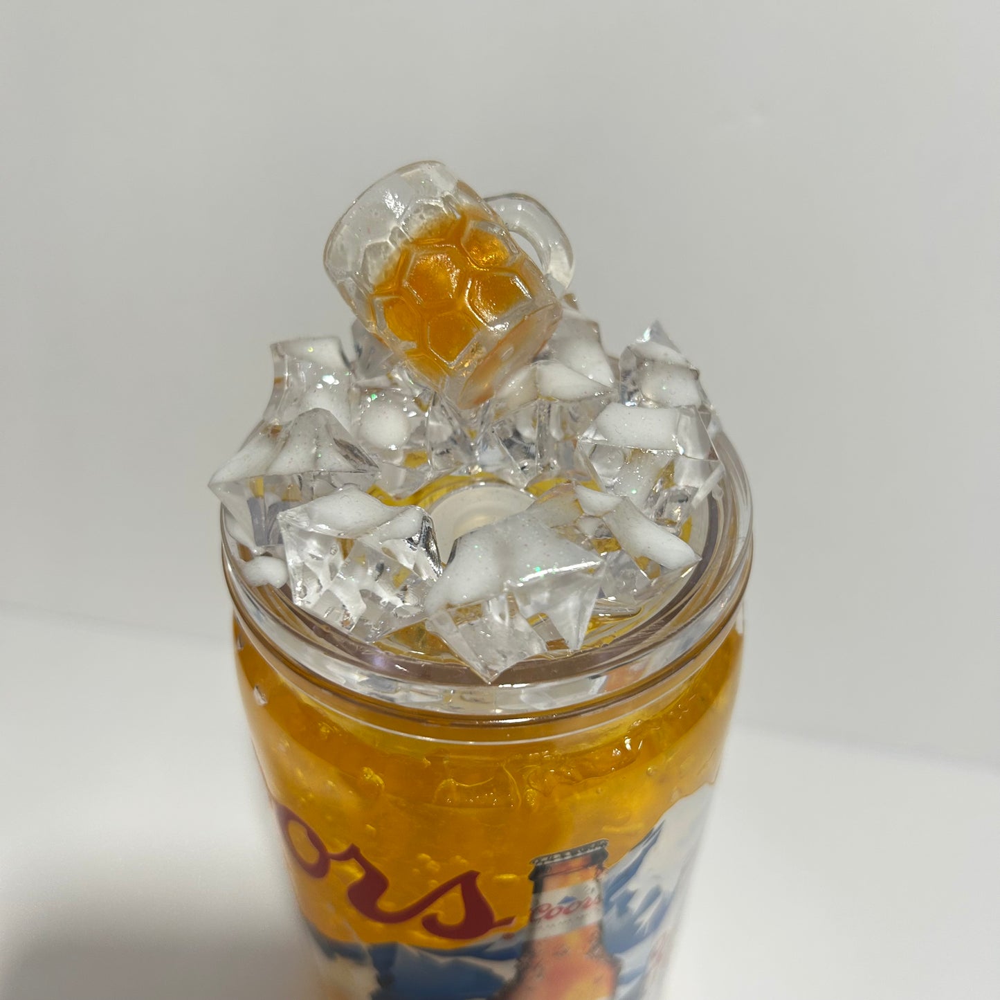 Coors Inspired  Acrylic Can Cup | Beer Lover Gift | Faux Ice Topper | Handmade Tumbler