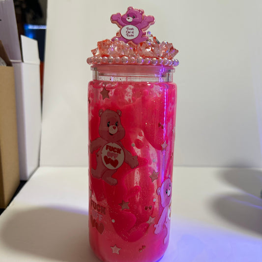 Pink Chaos Bear Acrylic Lava Tumbler 💖✨