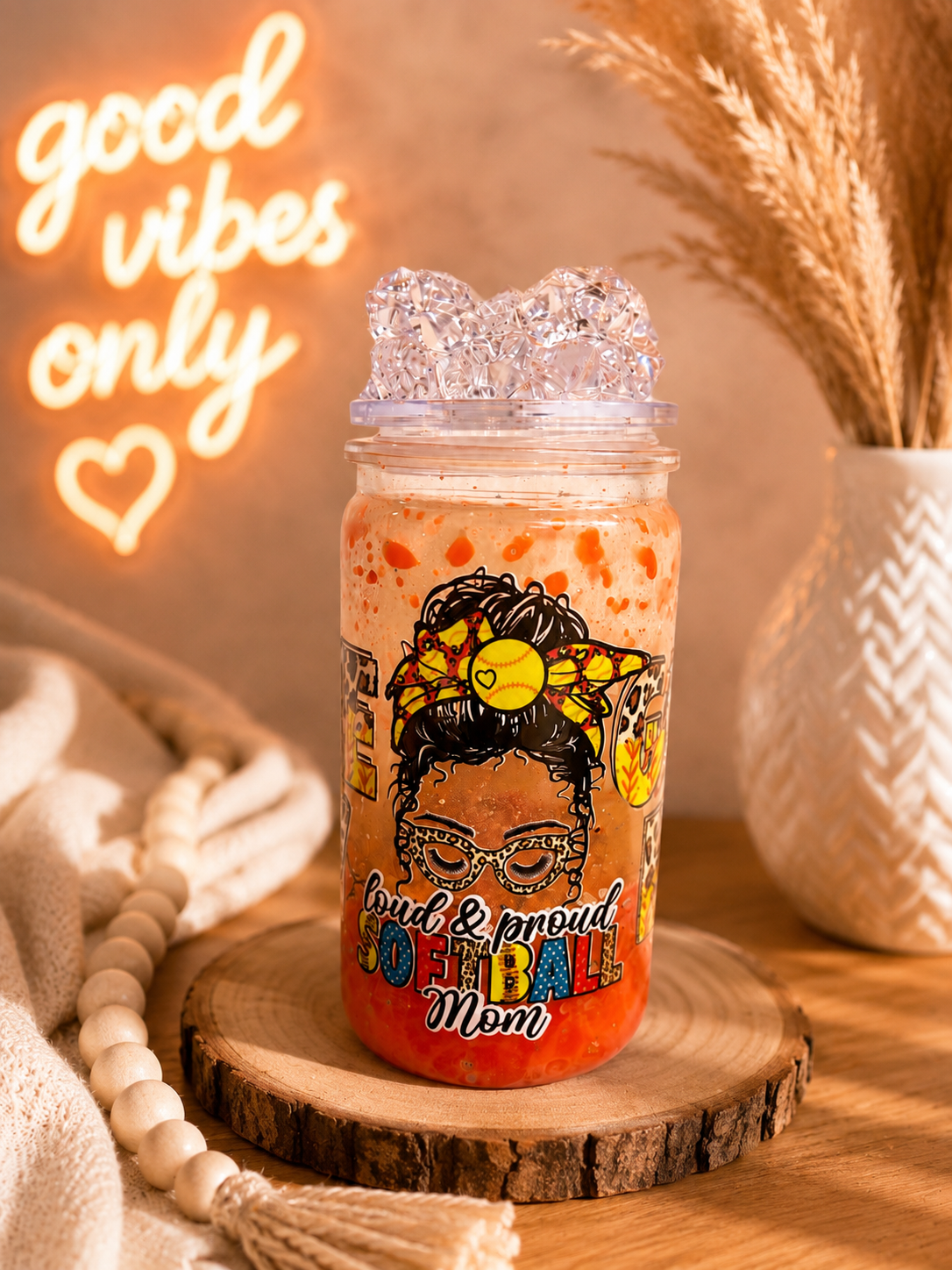 Loud & Proud Softball Mom Acrylic Lava Tumbler 🥎✨