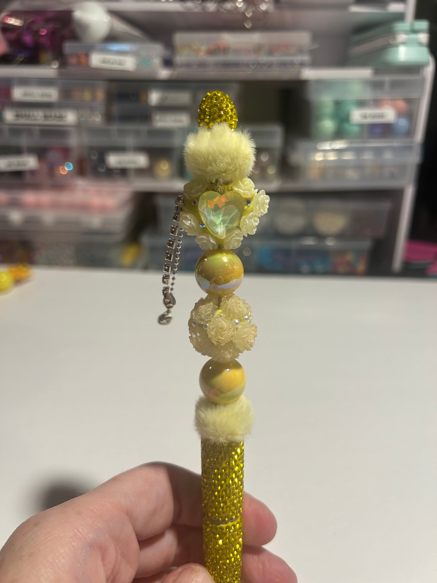 ✨ Golden Goddess Luxe Beaded Pen ✨