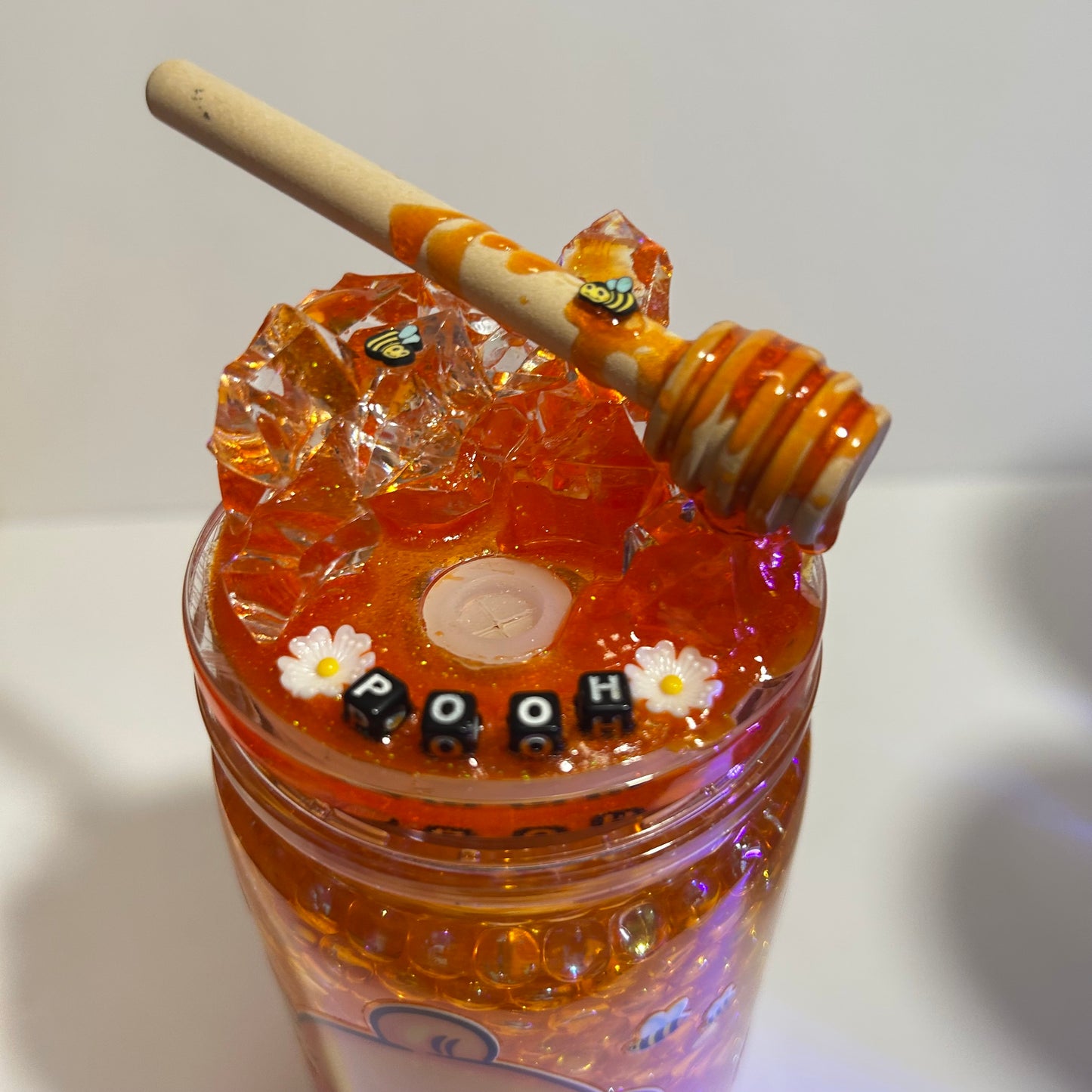 Pooh Bear Honey Acrylic Bubble Tumbler 🍯🐻✨
