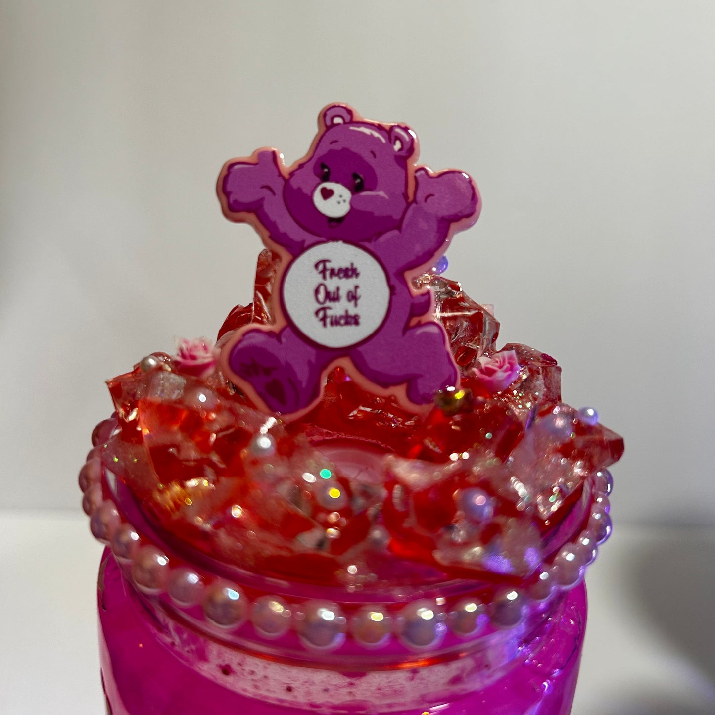 Pink Chaos Bear Acrylic Lava Tumbler 💖✨