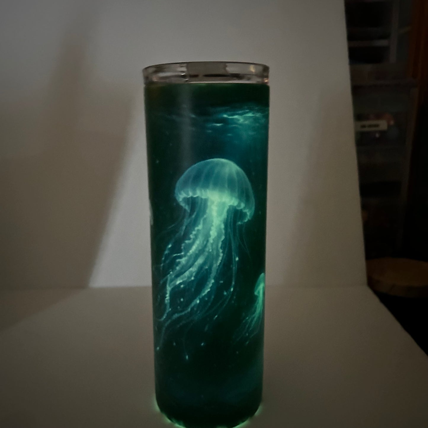 Glow Jellyfish Ocean Tumbler | 20 oz Skinny Stainless Steel Cup