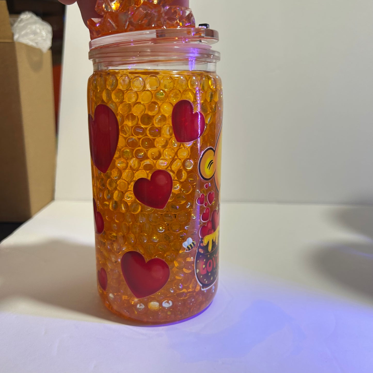 Pooh Bear Honey Acrylic Bubble Tumbler 🍯🐻✨