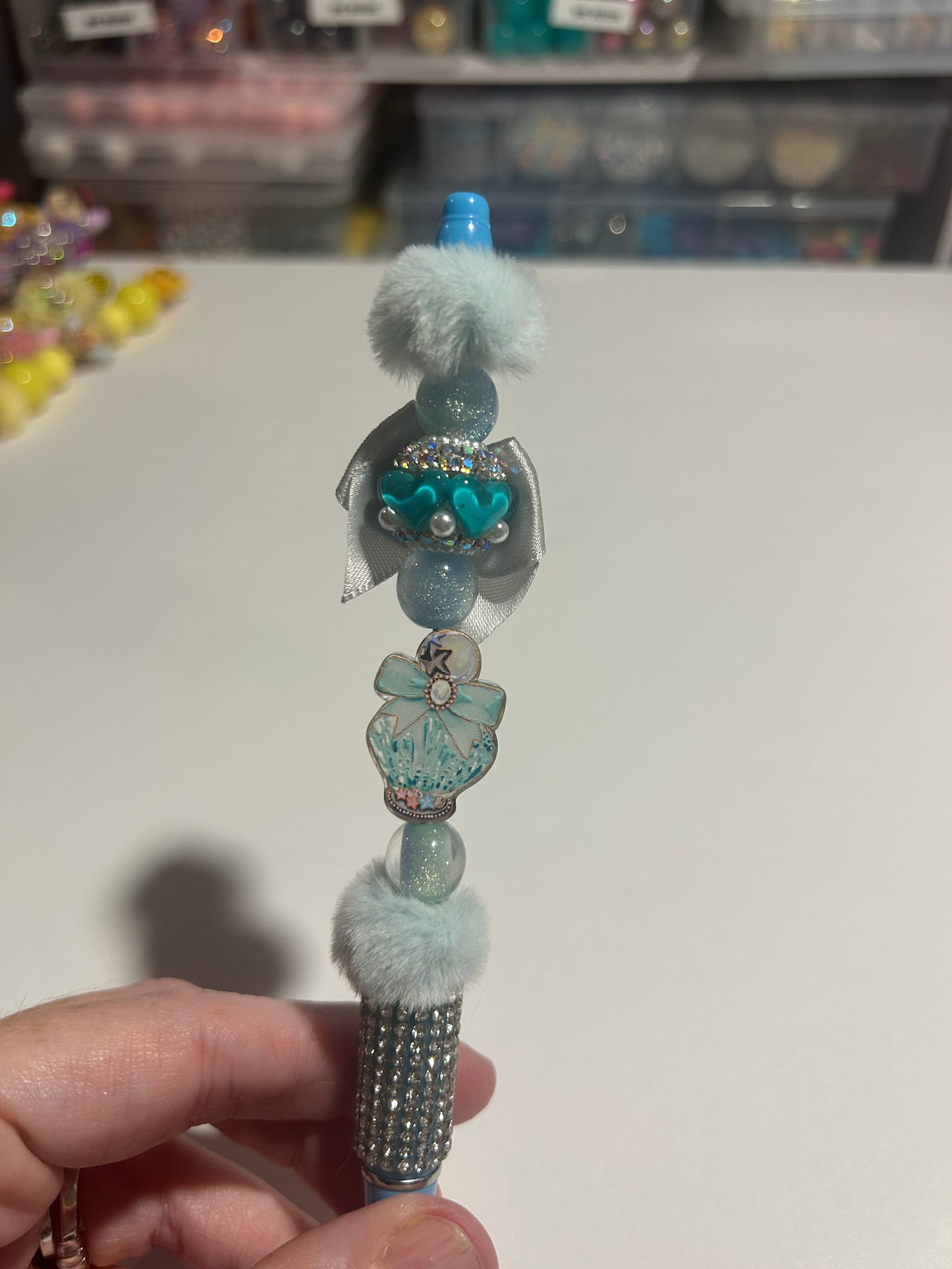 🩵 Frosted Perfume Princess Beaded Pen 🩵
