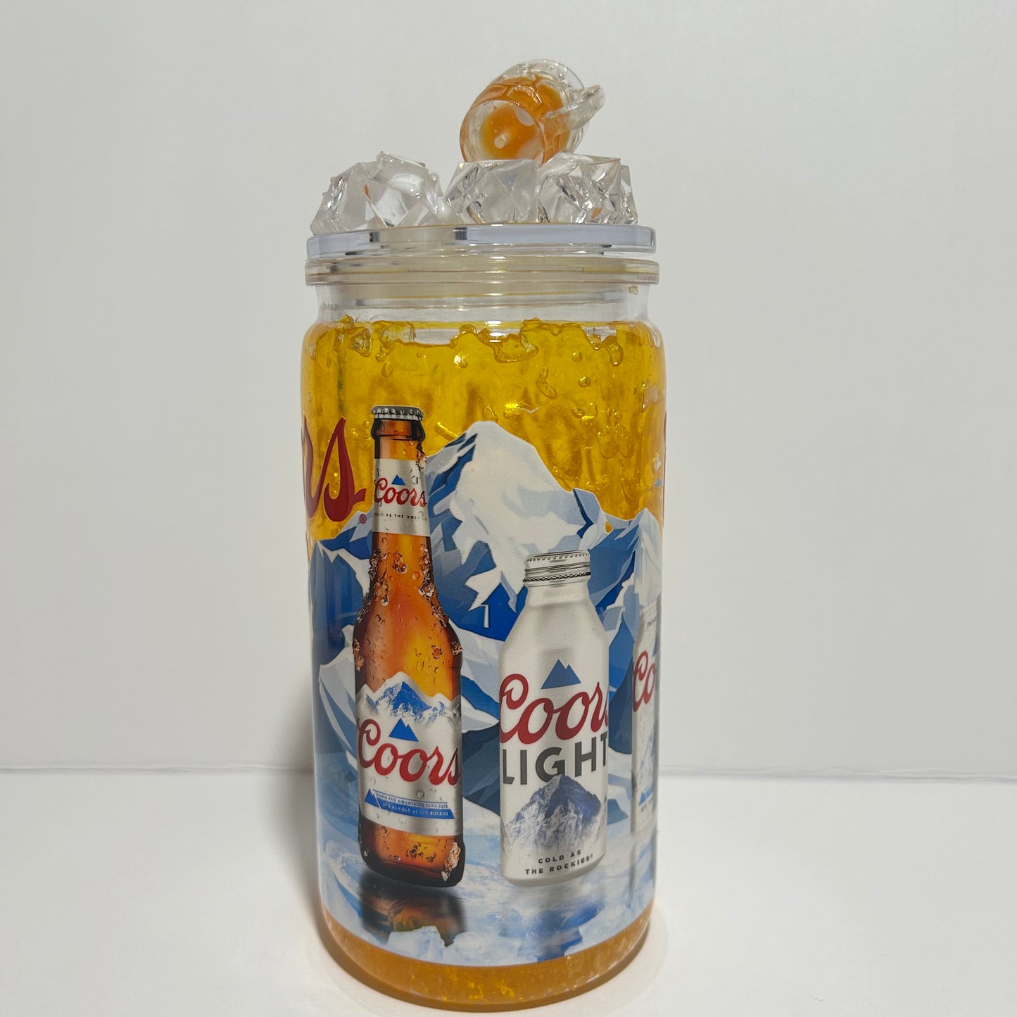 Coors Inspired  Acrylic Can Cup | Beer Lover Gift | Faux Ice Topper | Handmade Tumbler