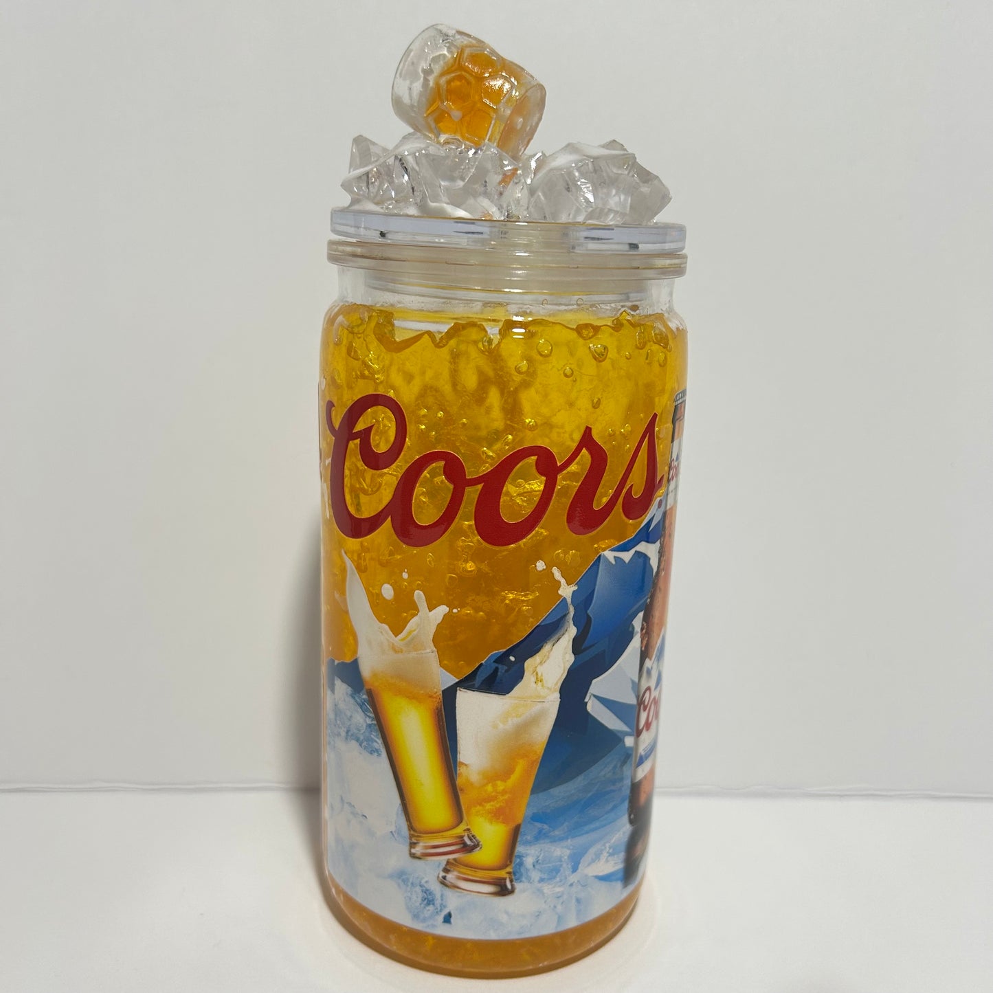 Coors Inspired  Acrylic Can Cup | Beer Lover Gift | Faux Ice Topper | Handmade Tumbler