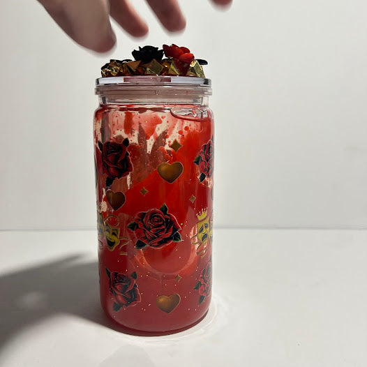 Mouse Inspired Glitter Lava Tumbler | 16 oz Handmade Acrylic Cup