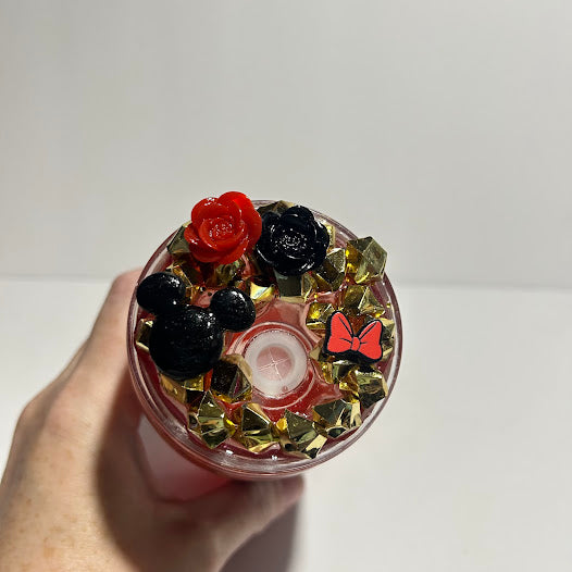 Mouse Inspired Glitter Lava Tumbler | 16 oz Handmade Acrylic Cup