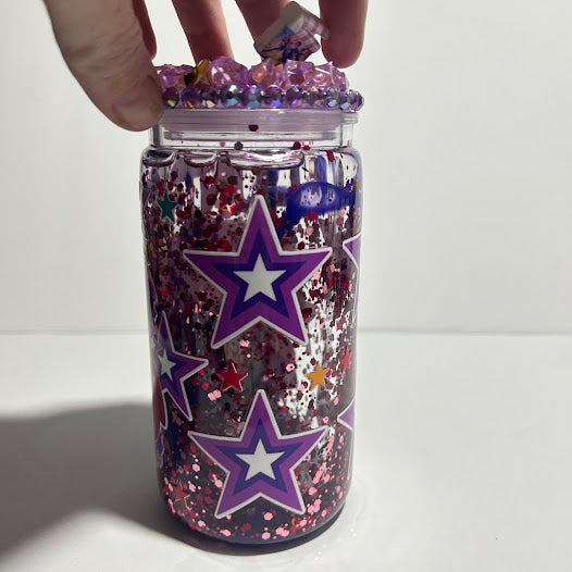 ✨ Huntrix 16 oz Glitter Lava Tumbler